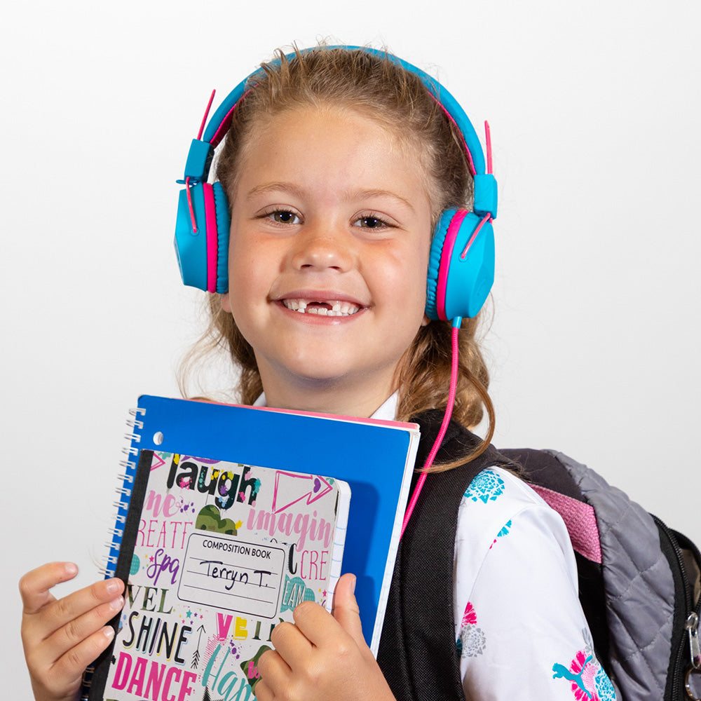 JBuddies Studio On-Ear Kids Headphones Blue / Pink