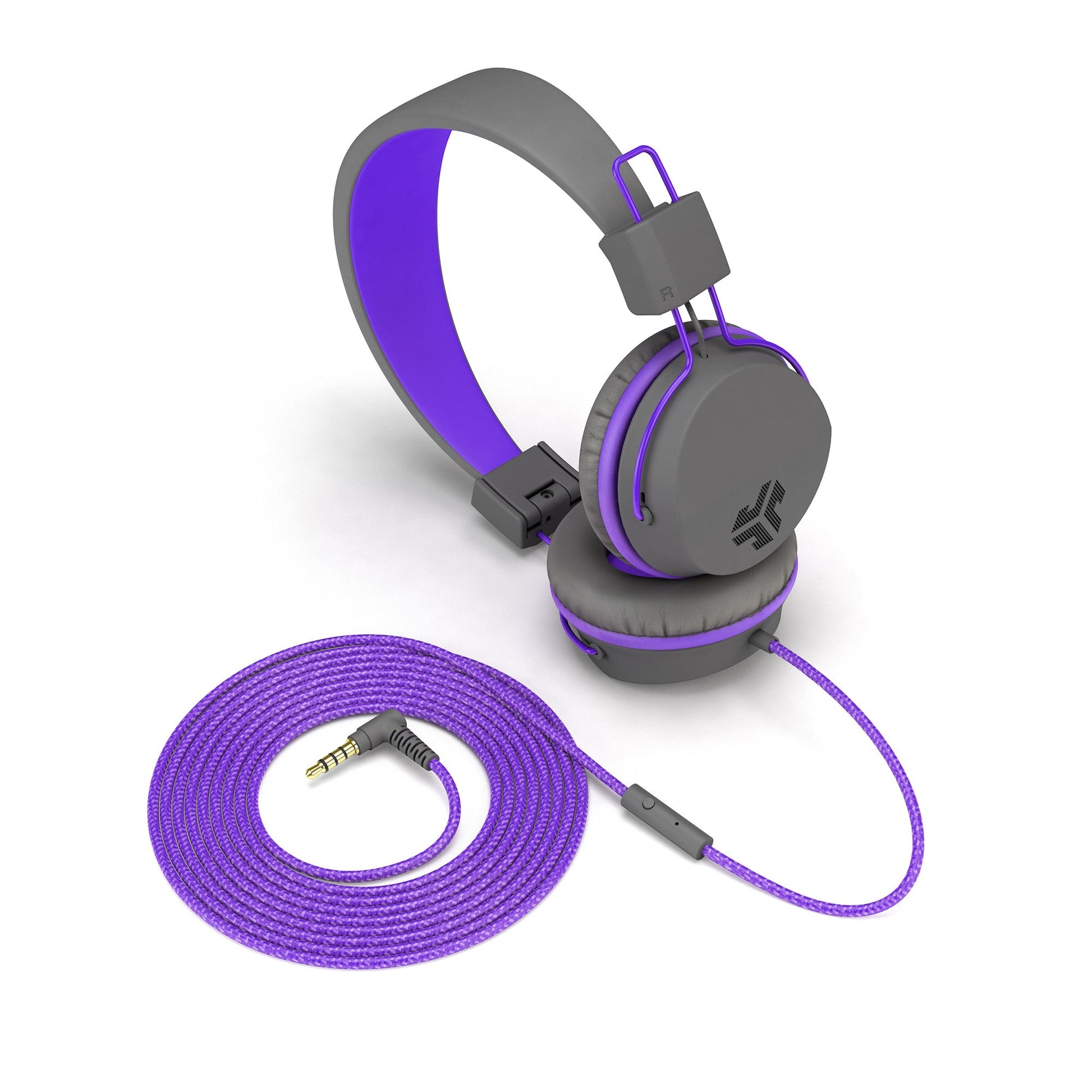 JBuddies Studio On-Ear Kids Headphones Graphite / Violet